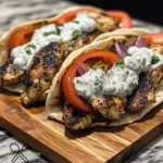 Soczysty gyros z kurczaka z aromatyczną fetą tzatziki