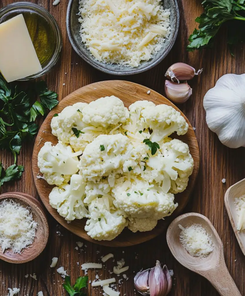 Serowy Czosnkowy Parmezanowy Kalafior to pyszna przekąska.