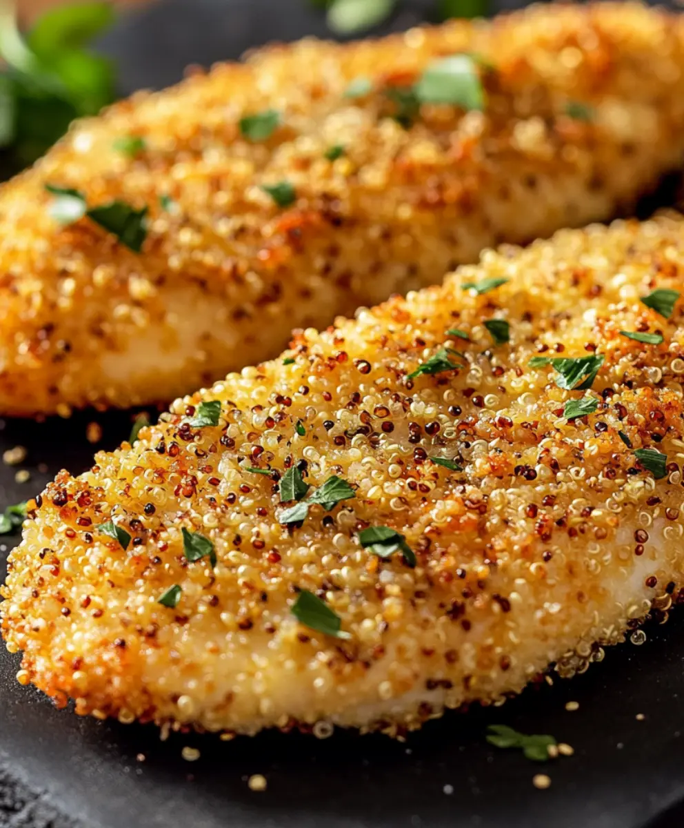 Quinoa-Crusted Chicken Cutlets to zdrowy przepis.