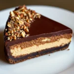 Chocolate Peanut Butter Cheesecake with Nuts to pyszny deser.