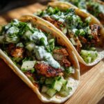 Grilled Chicken Gyro Tacos with Mint Yogurt