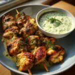 Mediterranean Chicken Skewers with Creamy Cucumber Sauce