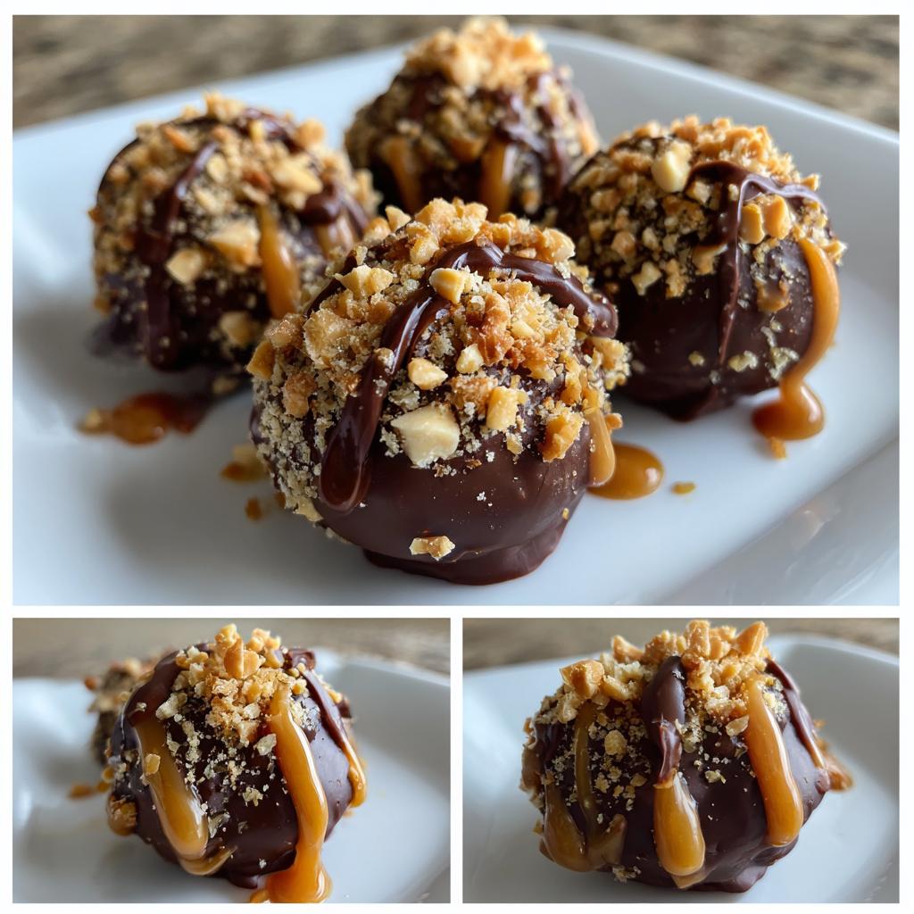 No Bake Caramel Crunch Butterfinger Truffles - detail 1