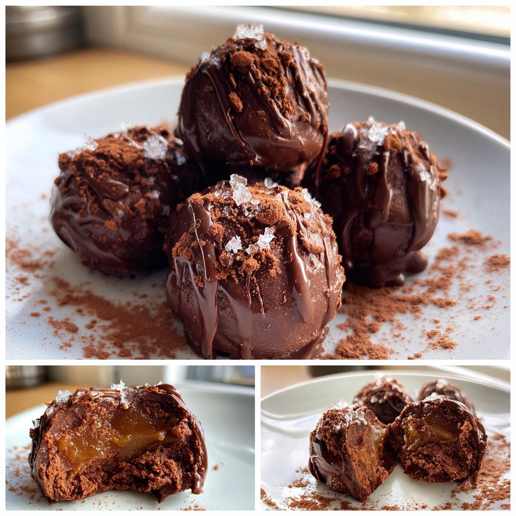 Salted Caramel Fudge Truffles - detail 1
