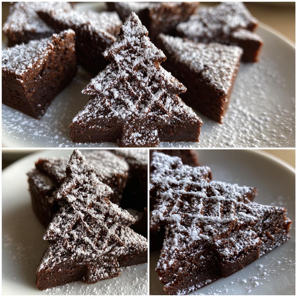Brownie w kształcie choinek