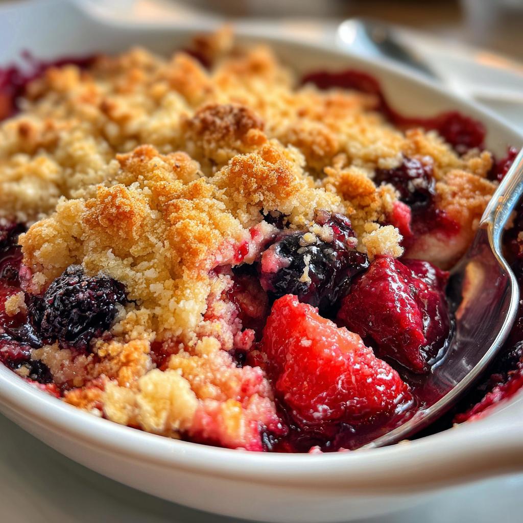 Crumble z mieszanych jagód