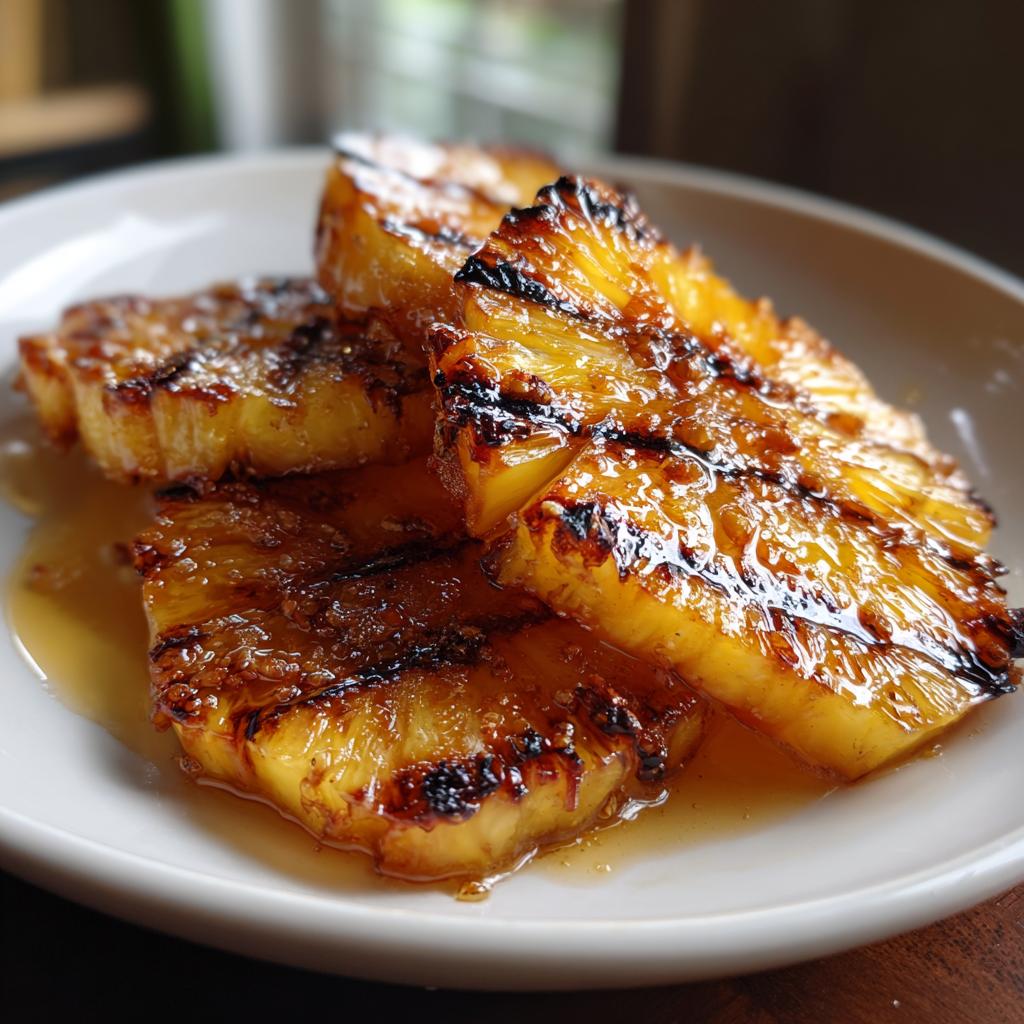 Grillowany ananas z miodem