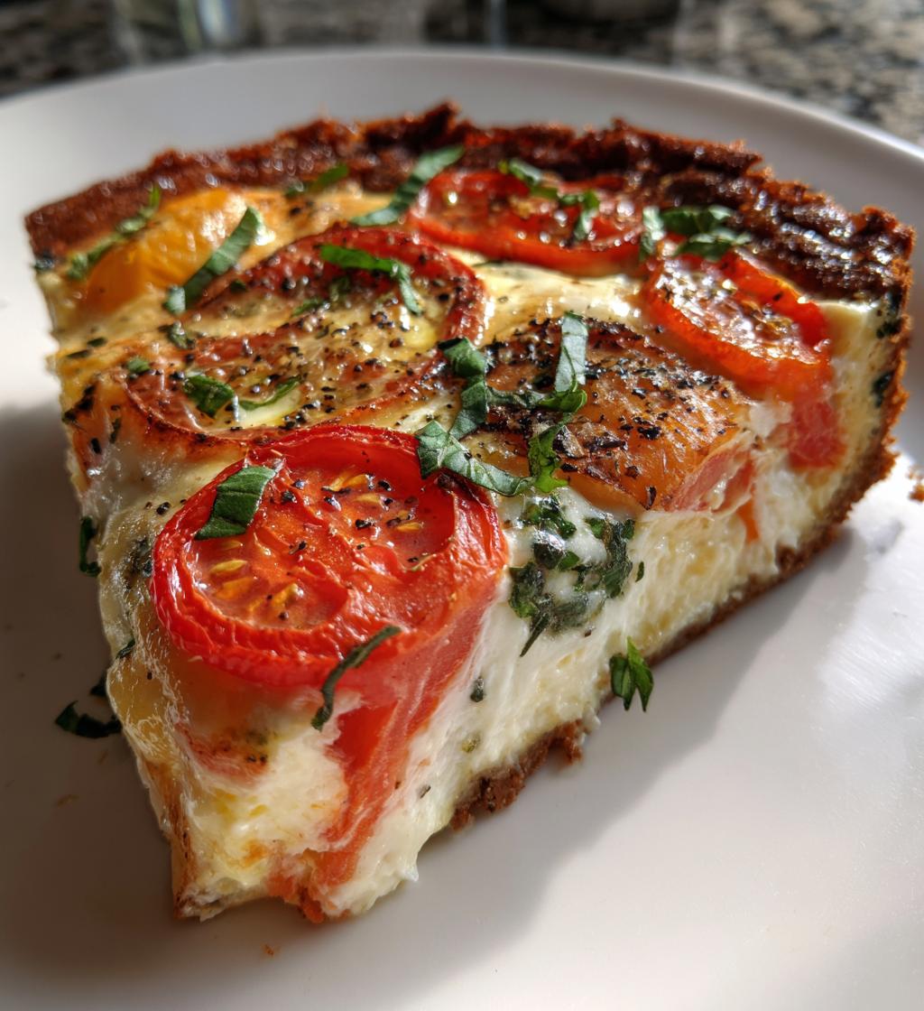 Sałatka z bezskorupkowym quiche caprese