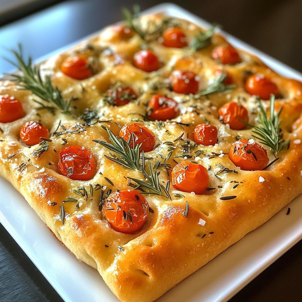 christmas foccacia bread